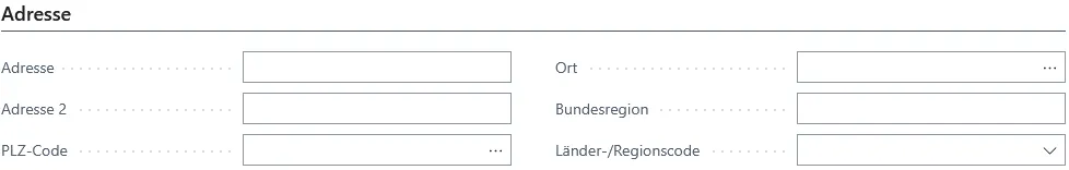 Abbildung: Arbeitsteilkarte, Reiter Adresse