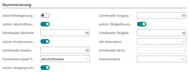 Ansicht Reiter Nummerierung